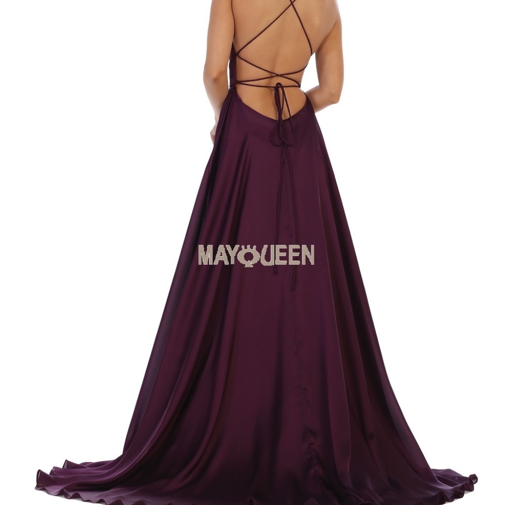 Sexy long Formal prom dress.  Bridesmaid Pageant dresses,purple, red,pink,black - Picture 5 of 8